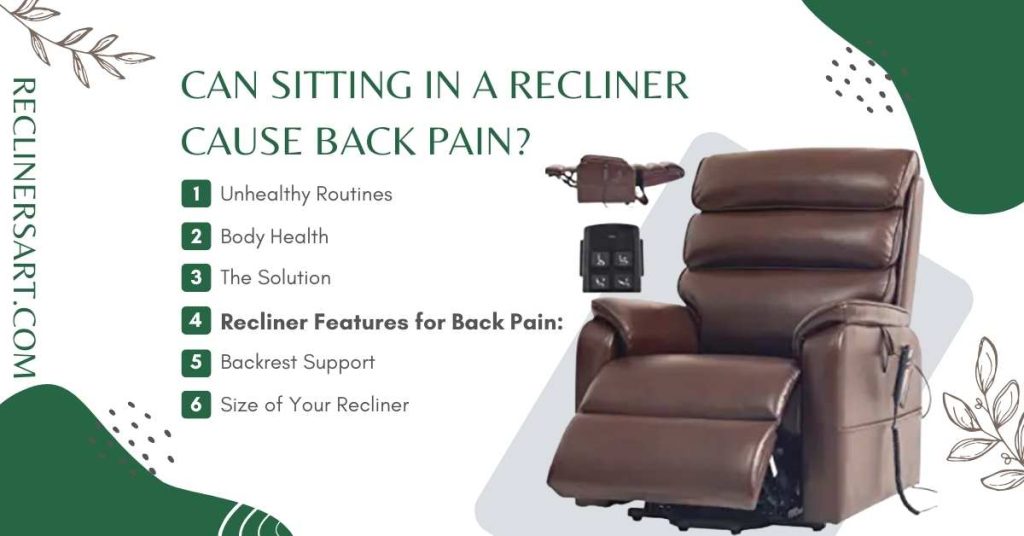 Can sitting in a recliner cause back pain