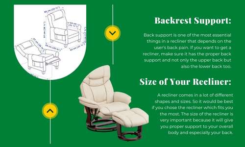 Can sitting in a recliner cause back pain, backrest support, size of your recliner