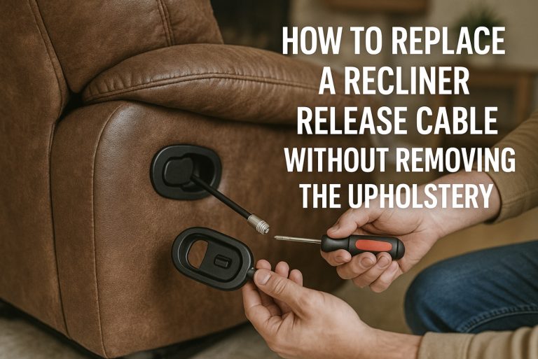 How to Replace a Recliner Release Cable Without Removing the Upholstery ...