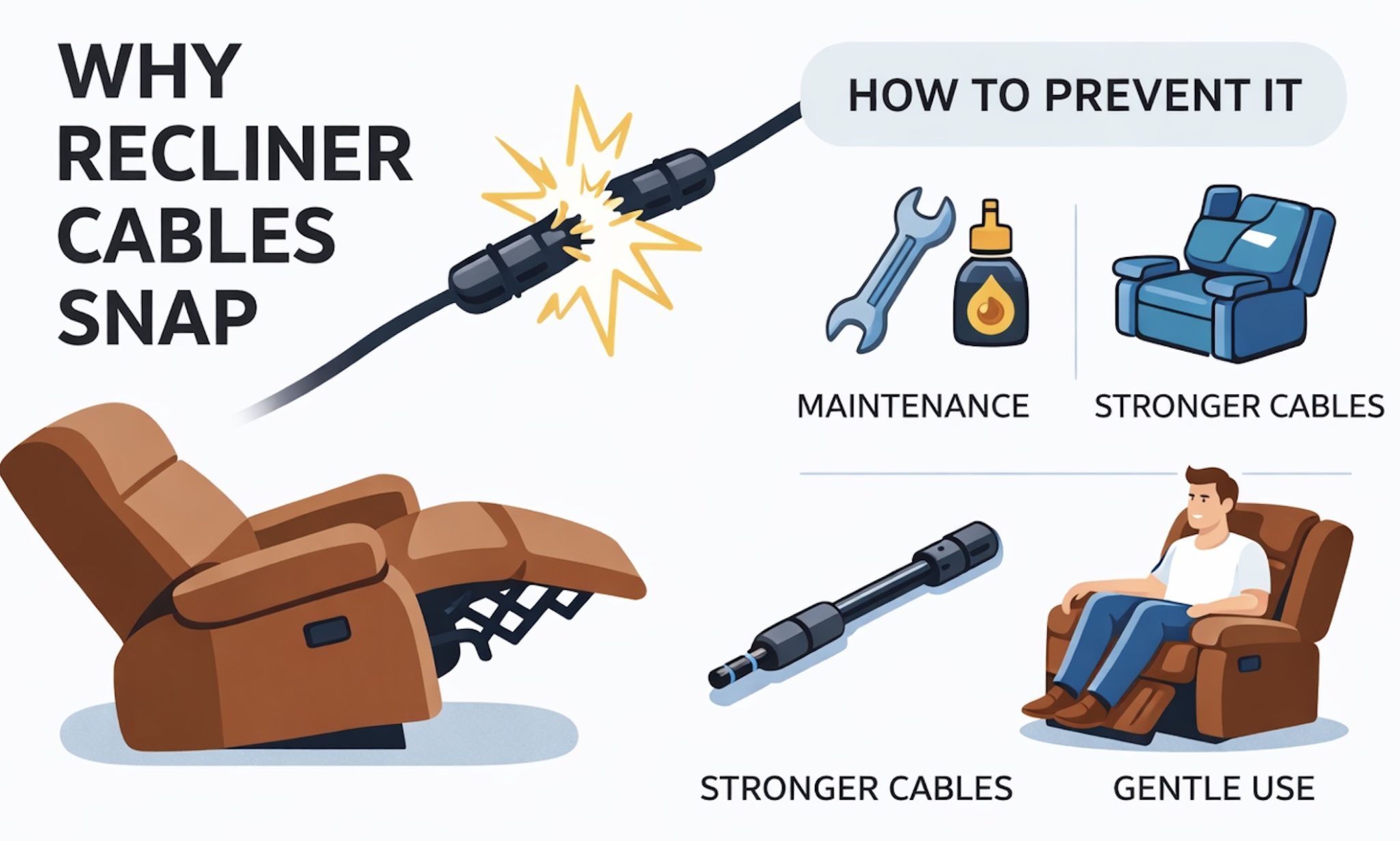 Cable Snapping Why Recliner Cables Snap and How to Prevent It - ReclinersArt